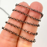 Load image into Gallery viewer, Black Rhodium Sterling Silver Diamond Shape Link Chain