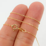 Load image into Gallery viewer, 025R01T5J08018K. 18K Yellow Solid Gold Cable Chain with Extender