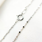 Load image into Gallery viewer, 14K Solid White Gold Satellite Cube Chain