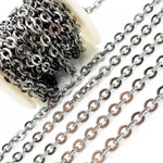 Load image into Gallery viewer, Black Rhodium Sterling Silver Round Link Chain