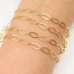 Load image into Gallery viewer, Gold-Filled Flat Oval Long and Short Link Chain