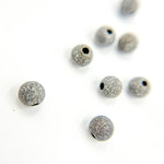 Load image into Gallery viewer, 5MM Black Rhodium Sterling Silver Seamless Laser Cut Beads