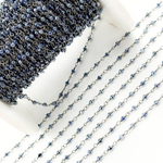 Load image into Gallery viewer, Coated Blue Silverite Oxidized Wire Chain
