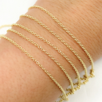 Load image into Gallery viewer, 14k Solid Gold Round Cable Link Chain