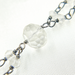 Load image into Gallery viewer, Crystal Fancy Oxidized 925 Sterling Silver Wire Chain.