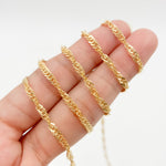 Load image into Gallery viewer, V318GF. 14K Gold Filled Twisted Singapore Unfinished Chain
