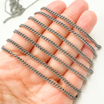 Load image into Gallery viewer, Oxidized Sterling Silver Curb Chain