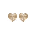 Load image into Gallery viewer, EFZ53562. 14K Solid Gold Heart Studs Earrings