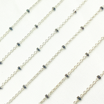 Load image into Gallery viewer, terling Silver Satellite Black Cube Chain