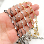 Load image into Gallery viewer, Cubic Zirconia Pear Shape Connected Chain
