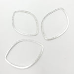 Load image into Gallery viewer, 45MM White Sterling Silver Brushed Marquis Connector