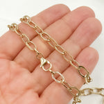 Load image into Gallery viewer, 14K Solid Hollow Gold Flat Oval Link Chain