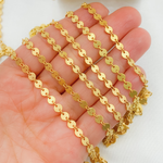 Load image into Gallery viewer, Gold Plated 925 Sterling Silver Disc Chain