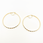 Load image into Gallery viewer, GER106. 14K Solid Gold Twisted Hoop Earrings