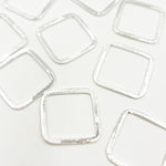 Load image into Gallery viewer, SS1SS. 20MM White Sterling Silver Brushed Square Connector