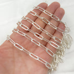 Load image into Gallery viewer, Sterling Silver Flat Textured Paperclip Chain