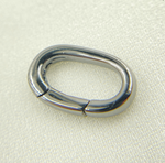 Load image into Gallery viewer, 14MM Black Rhodium Sterling Silver Oval Clasp