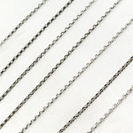Load image into Gallery viewer, Oxidized Sterling Silver Oval Rolo Chain