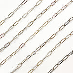 Load image into Gallery viewer, Oxidized Sterling Silver Flat Paperclip Chain