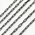 Load image into Gallery viewer, Oxidized 925 Sterling Silver Smooth Paperclip Chain