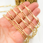 Load image into Gallery viewer, Matte Gold Plated 925 Sterling Silver Paperclip Chain