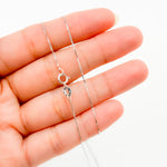 Load image into Gallery viewer, 040VEDWG18K. 18K Solid White Gold Box Chain