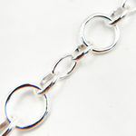 Load image into Gallery viewer, Sterling Silver Smooth 1 Round & 3 Oval Link Chain