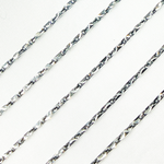 Load image into Gallery viewer, Black Rhodium 925 Sterling Silver Diamond Cut Bars