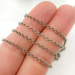 Load image into Gallery viewer, Oxidized Sterling Silver Rolo Chain