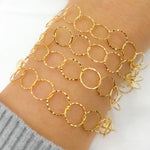 Load image into Gallery viewer, 14K Gold-Filled Hammered Round Link Chain