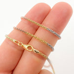 Load image into Gallery viewer, Tri-Tone Sterling Silver Layering Snake Necklace