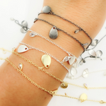 Load image into Gallery viewer, CZ Pear Shape & Pear Curved Shape Alternate Dangle Wire Chain
