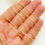 Load image into Gallery viewer, 14k Solid Gold Diamond Cut Paperclip Link Chain