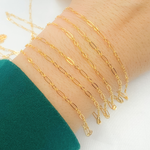 Load image into Gallery viewer, 14k Gold Filled Flat Long and Short Link Chain.