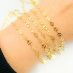 Load image into Gallery viewer, V15GP. Gold Plated Sterling Silver Circles Pattern Chain