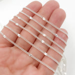 Load image into Gallery viewer, Sterling Silver Curb and Diamond Cut Link Chain