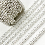 Load image into Gallery viewer, 925 Sterling Silver Textured Rolo Chain