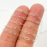 Load image into Gallery viewer, Sterling Silver Flat Paperclip Chain