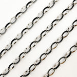 Load image into Gallery viewer, Oxidized Sterling Silver Marquise Shape Link Chain