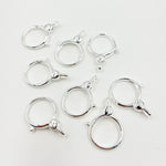 Load image into Gallery viewer, 23MM White Sterling Silver Round Trigger Clasp