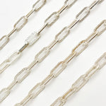 Load image into Gallery viewer, Sterling Silver Matt Flat Paperclip Chain