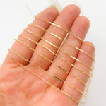 Load image into Gallery viewer, 14K Solid Gold Cable and Bars Chain