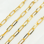 Load image into Gallery viewer, Gold Plated Sterling Silver Diamond Cut Paperclip Chain