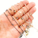 Load image into Gallery viewer, Created White Opal Round Shape Dangle Chain