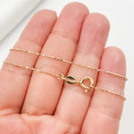 Load image into Gallery viewer, 14K Solid Gold Satellite Yellow and White Gold Chain
