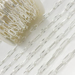 Load image into Gallery viewer, Sterling Silver Flat Textured Paperclip Chain