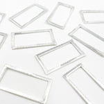 Load image into Gallery viewer, RS2SS. 30MM White Sterling Silver Brushed Rectangle Connector