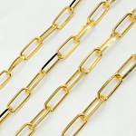 Load image into Gallery viewer, Gold Plated Sterling Silver Diamond Cut Paperclip Chain