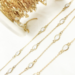 Load image into Gallery viewer, Cubic Zirconia Oval Shape Connector With Chain