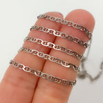 Load image into Gallery viewer, Oxidized Sterling Silver Marina Link Chain